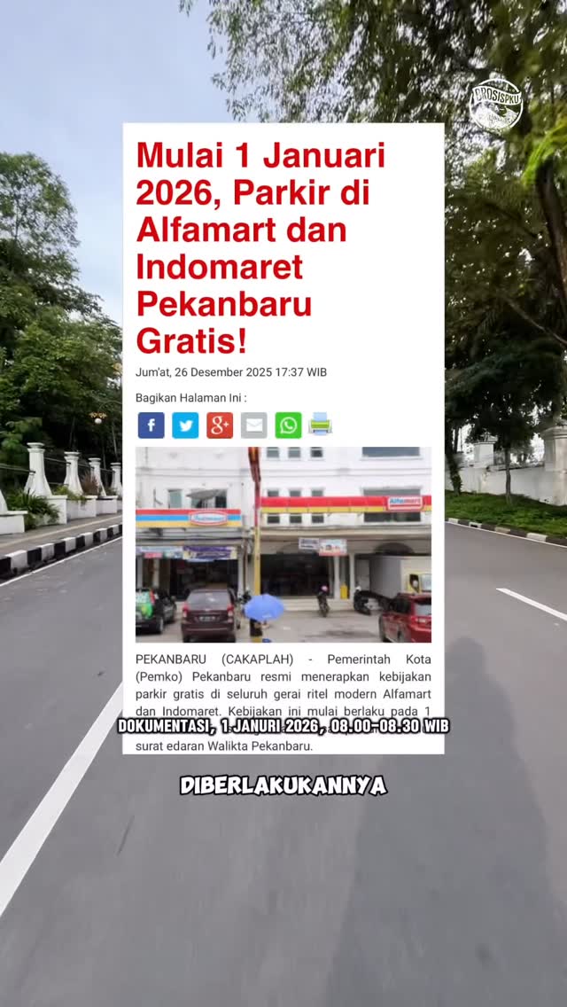 Parkir Gratis di Indomaret & Alfamart Pekanbaru