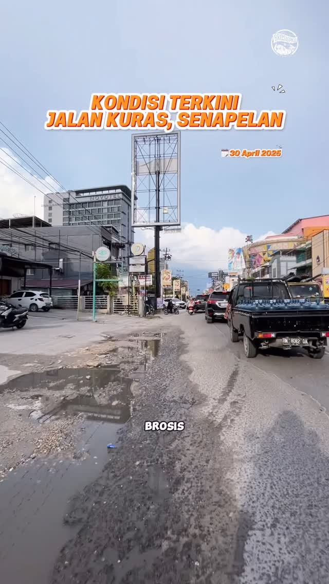 Aspal Bergelombang di Jalan Kuras Pekanbaru