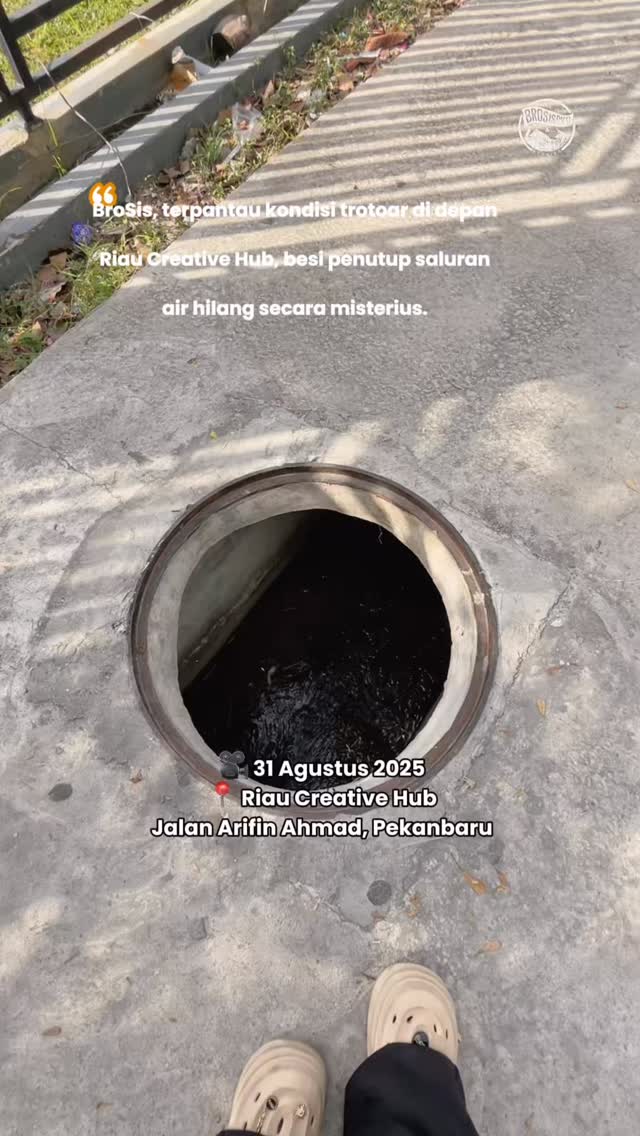 Waspada Saluran Terbuka di Trotoar Pekanbaru