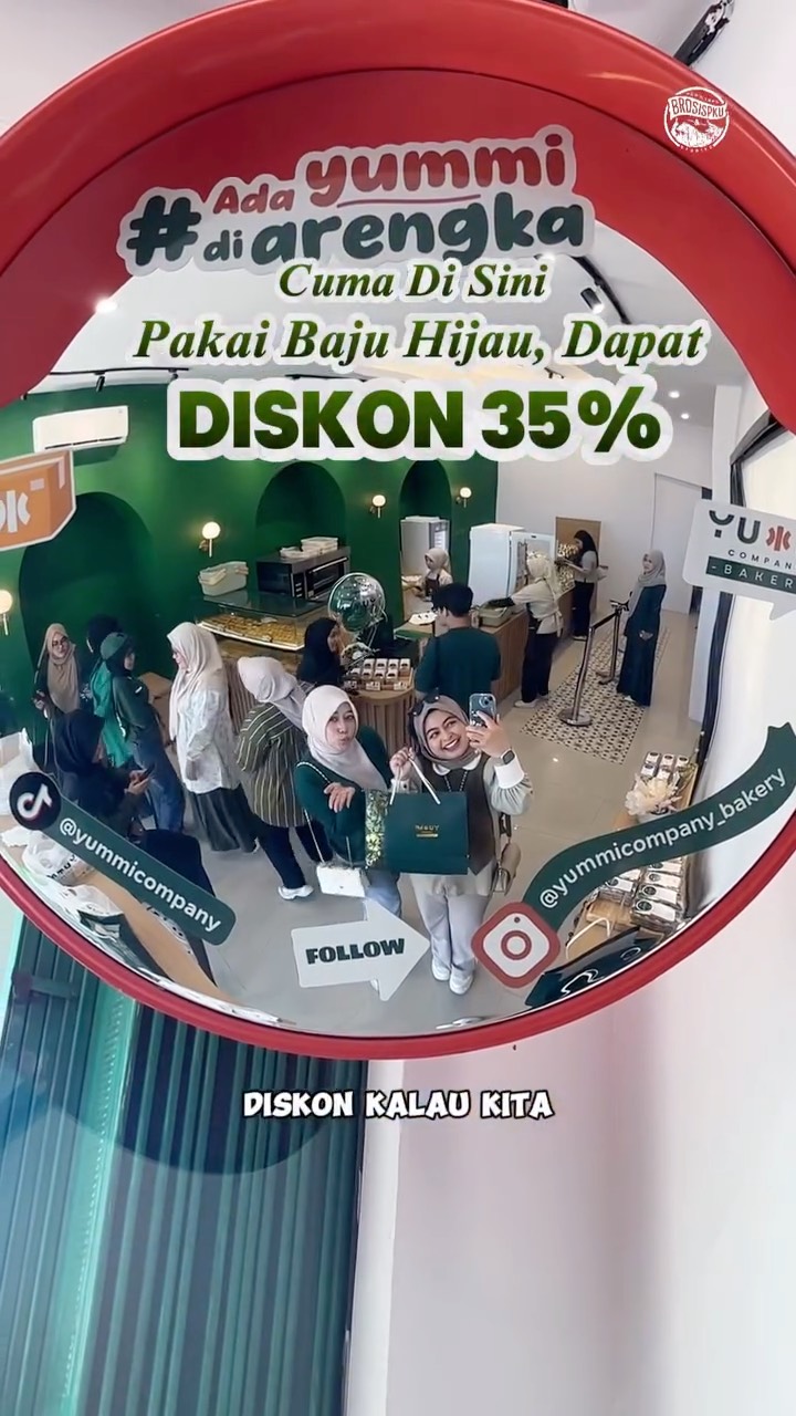 Diskaun Pakaian Hijau di Yummi Company Pekanbaru