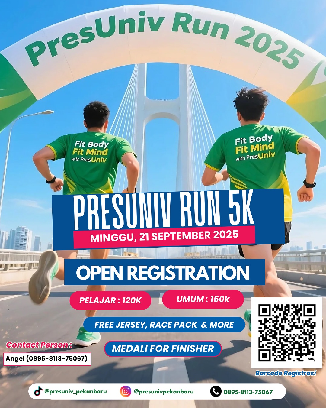 Lari Seru di Pekanbaru Bersama PresUniv