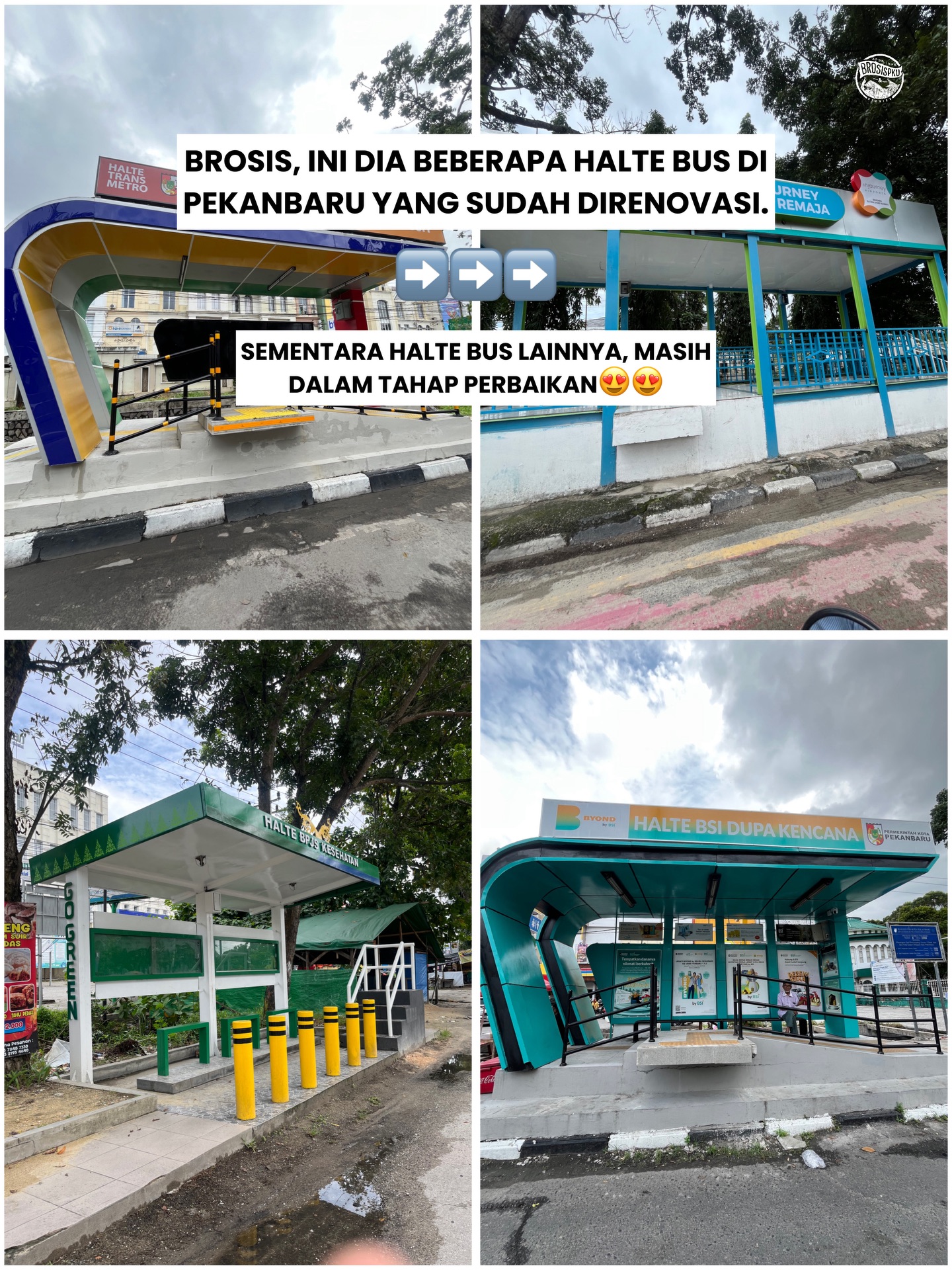 Cek Renovasi Halte Bus Pekanbaru