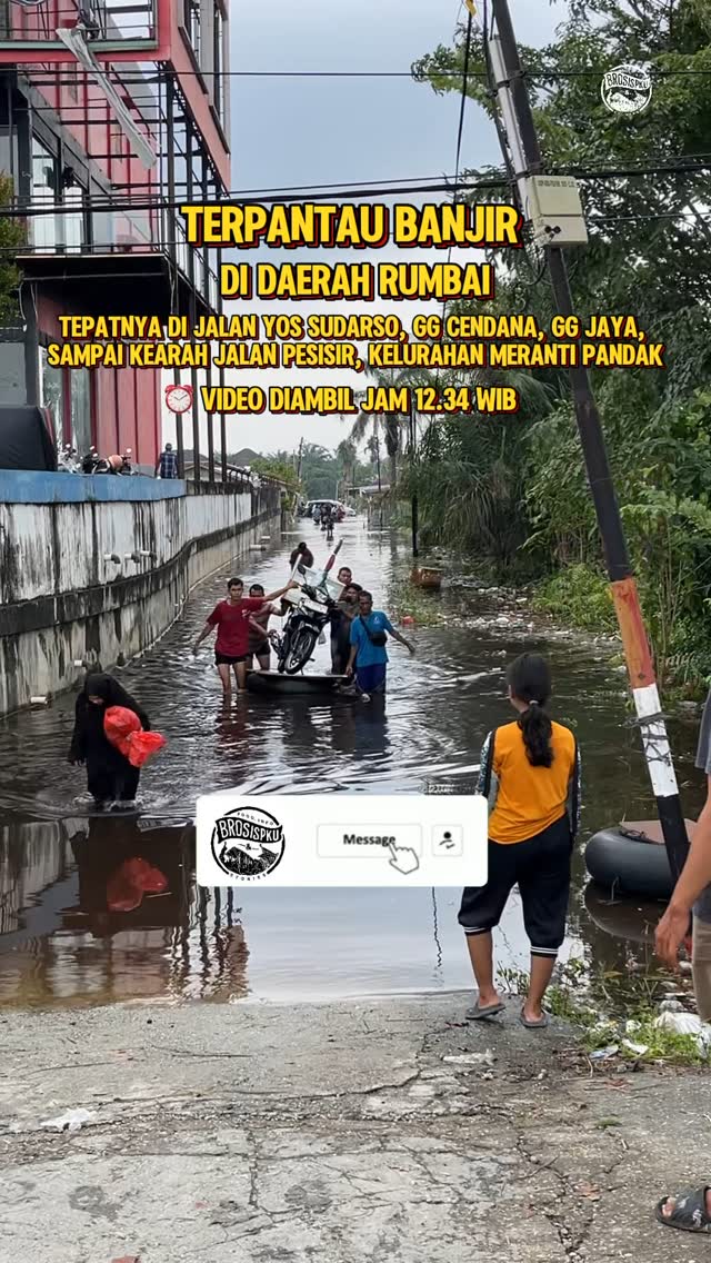 Banjir Pekanbaru di Jalan Yos Sudarso & Meranti Pandak