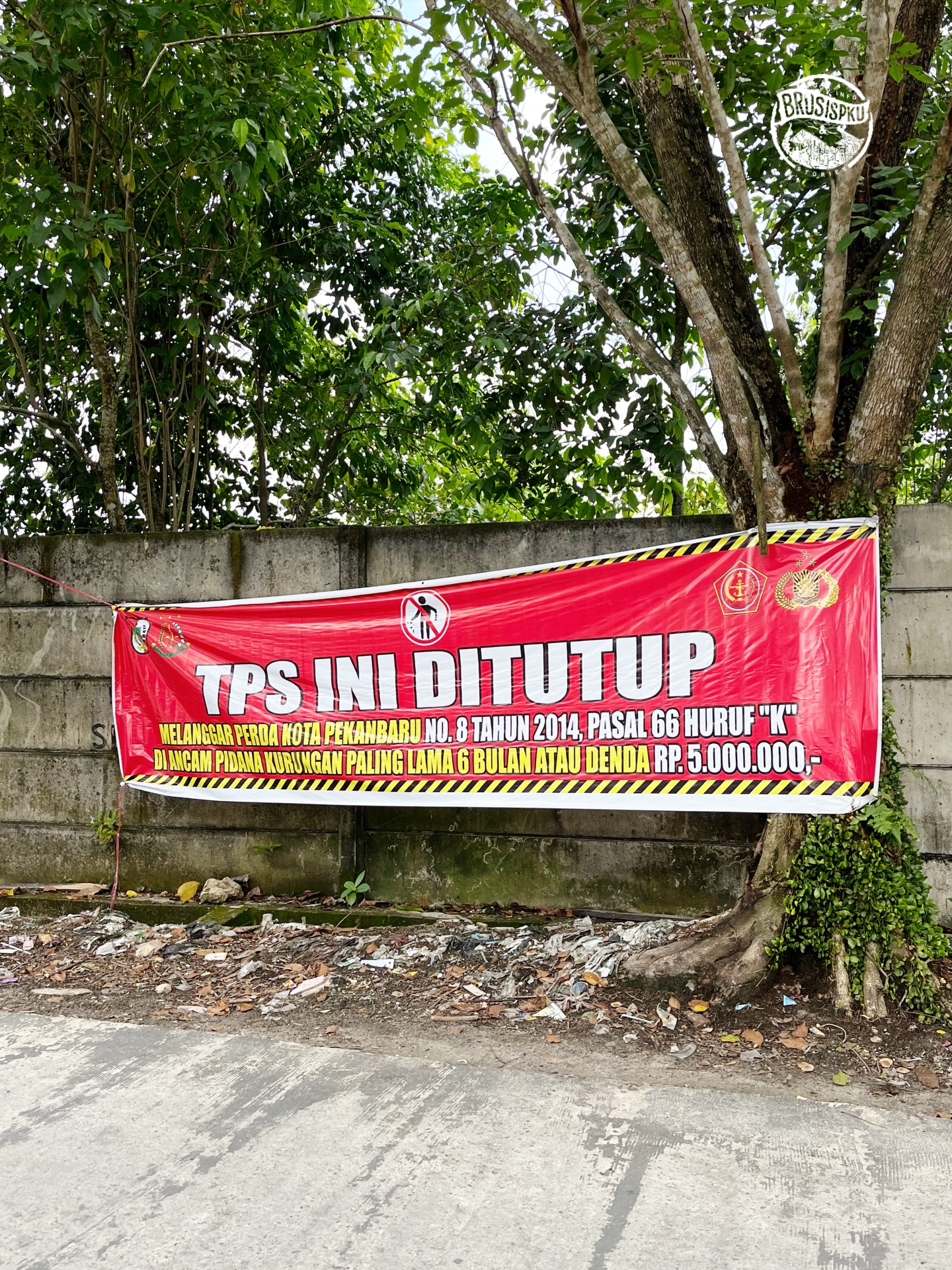 TPS Ditutup di Jalan Kutilang Sakti Pekanbaru