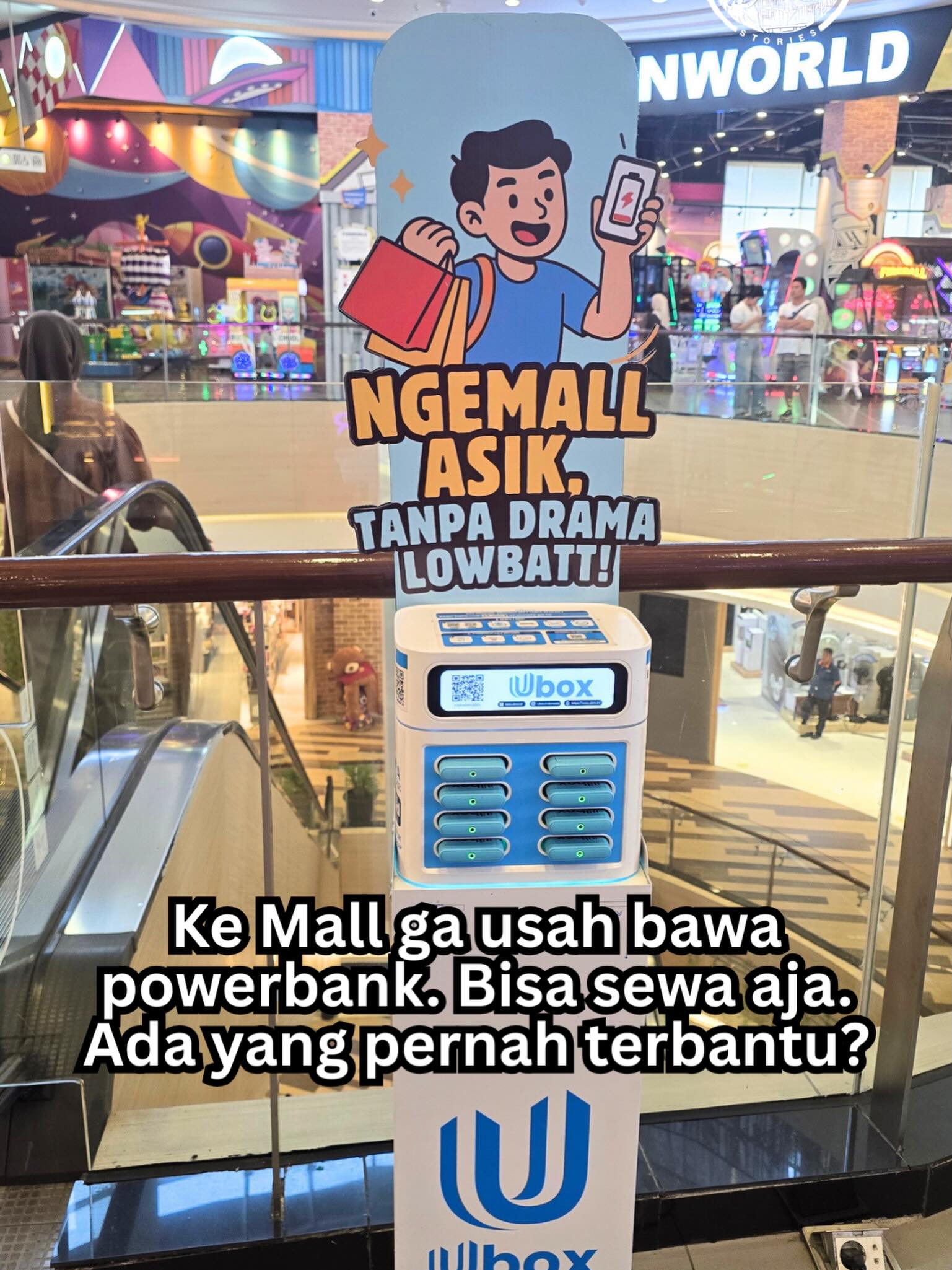 Sewa Powerbank U-Box di Living World Pekanbaru