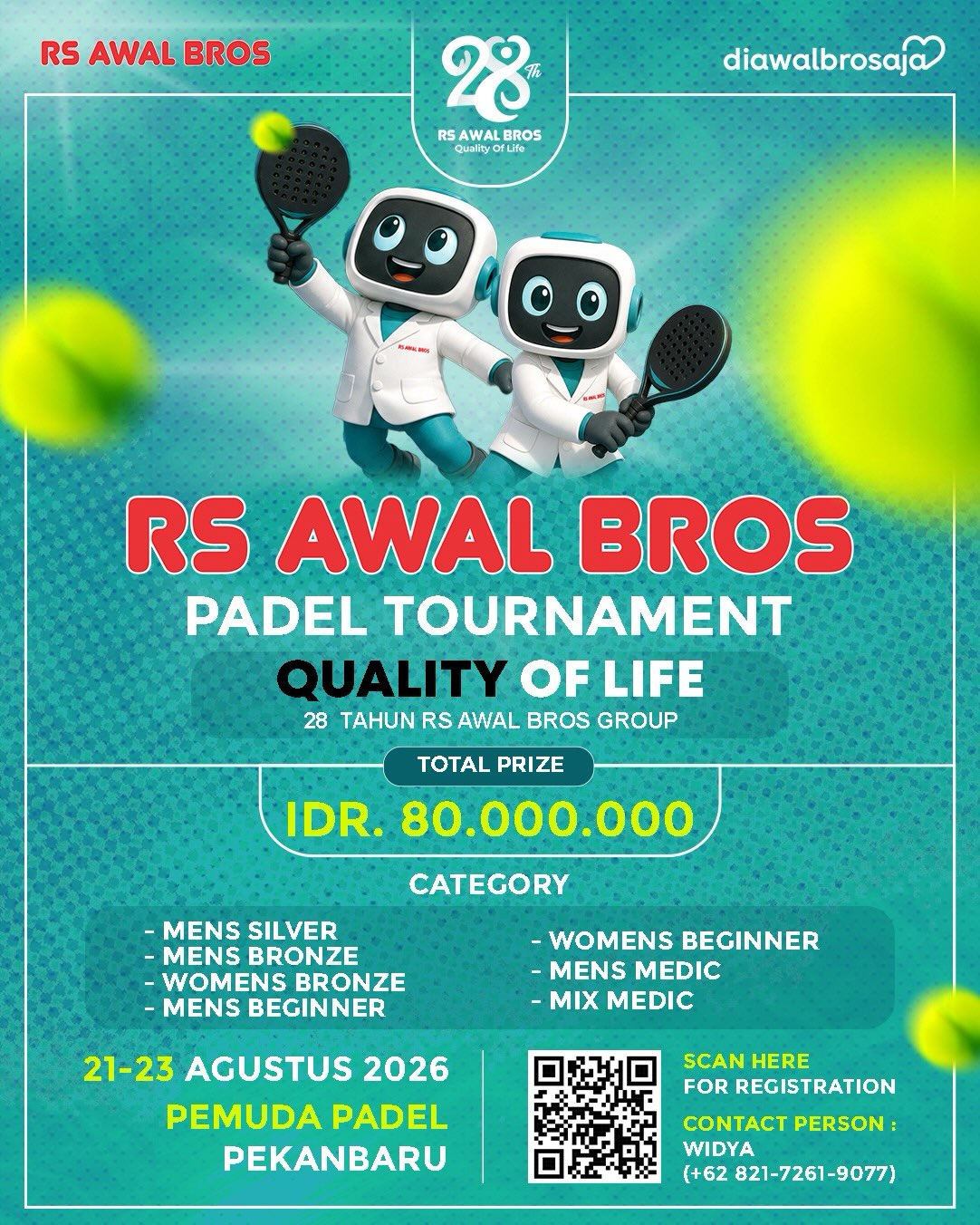 北干巴鲁板式网球锦标赛庆祝RS Awal Bros周年庆