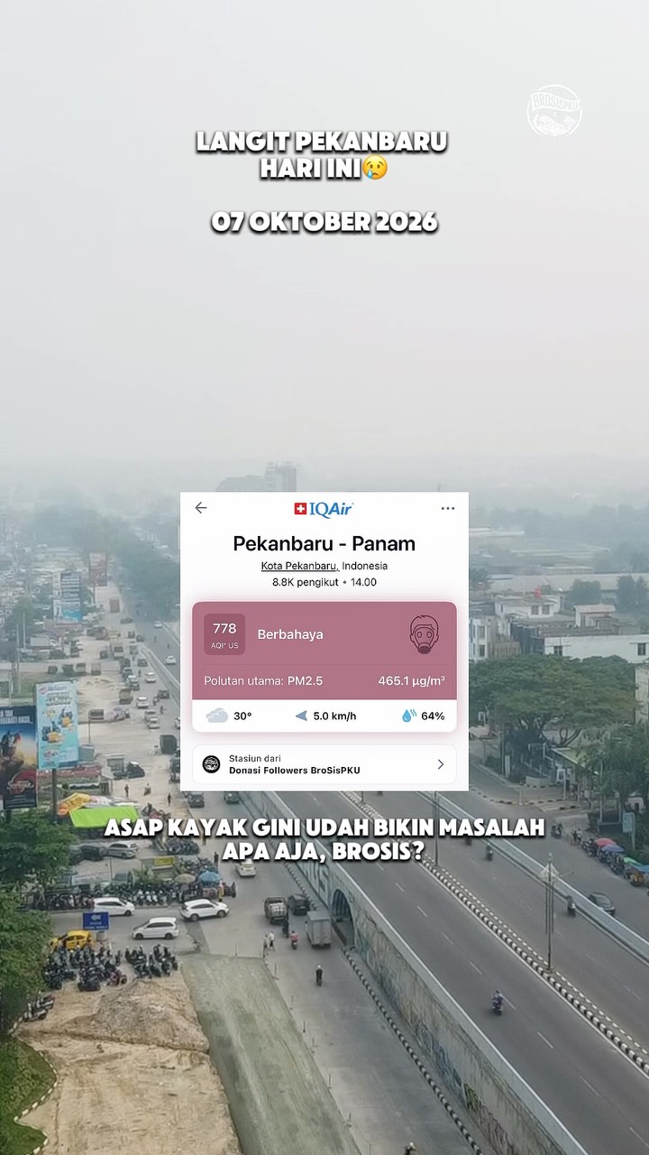 Pekanbaru Berjubel Asap: Langit Tak Lagi Baik