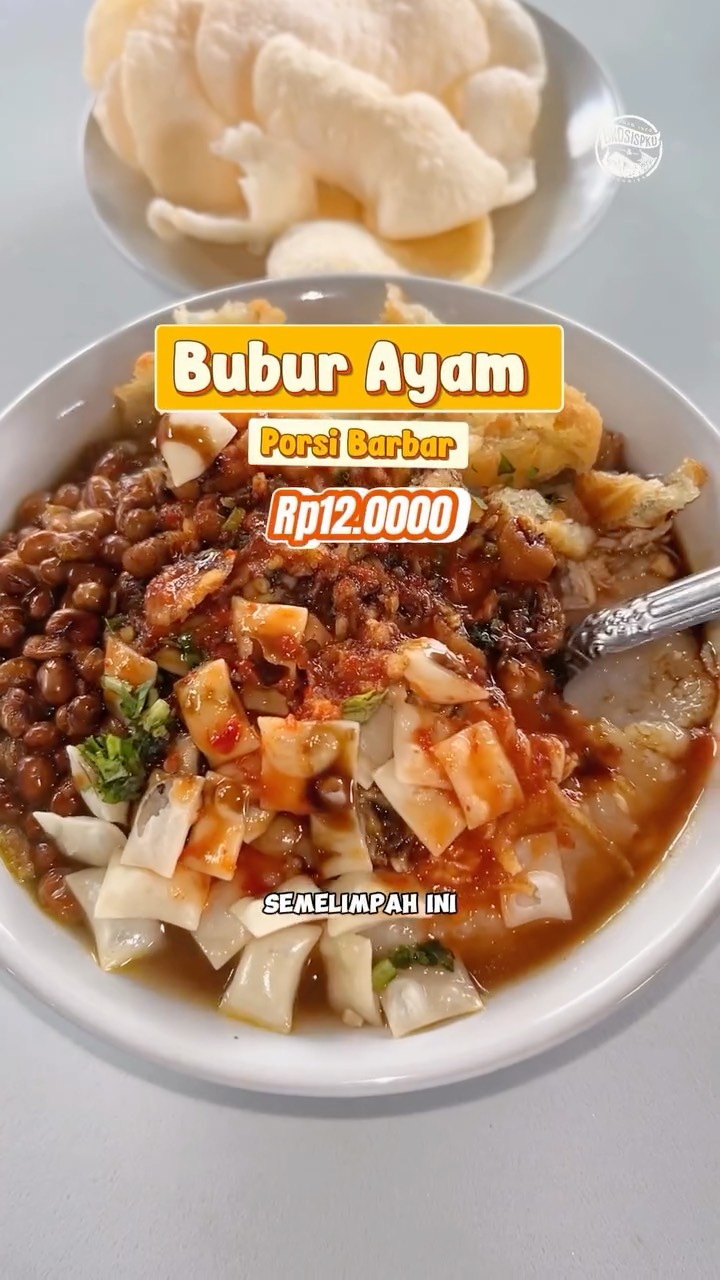 Bubur Ayam Uty Pekanbaru: Porsi Gempak Rp12.000