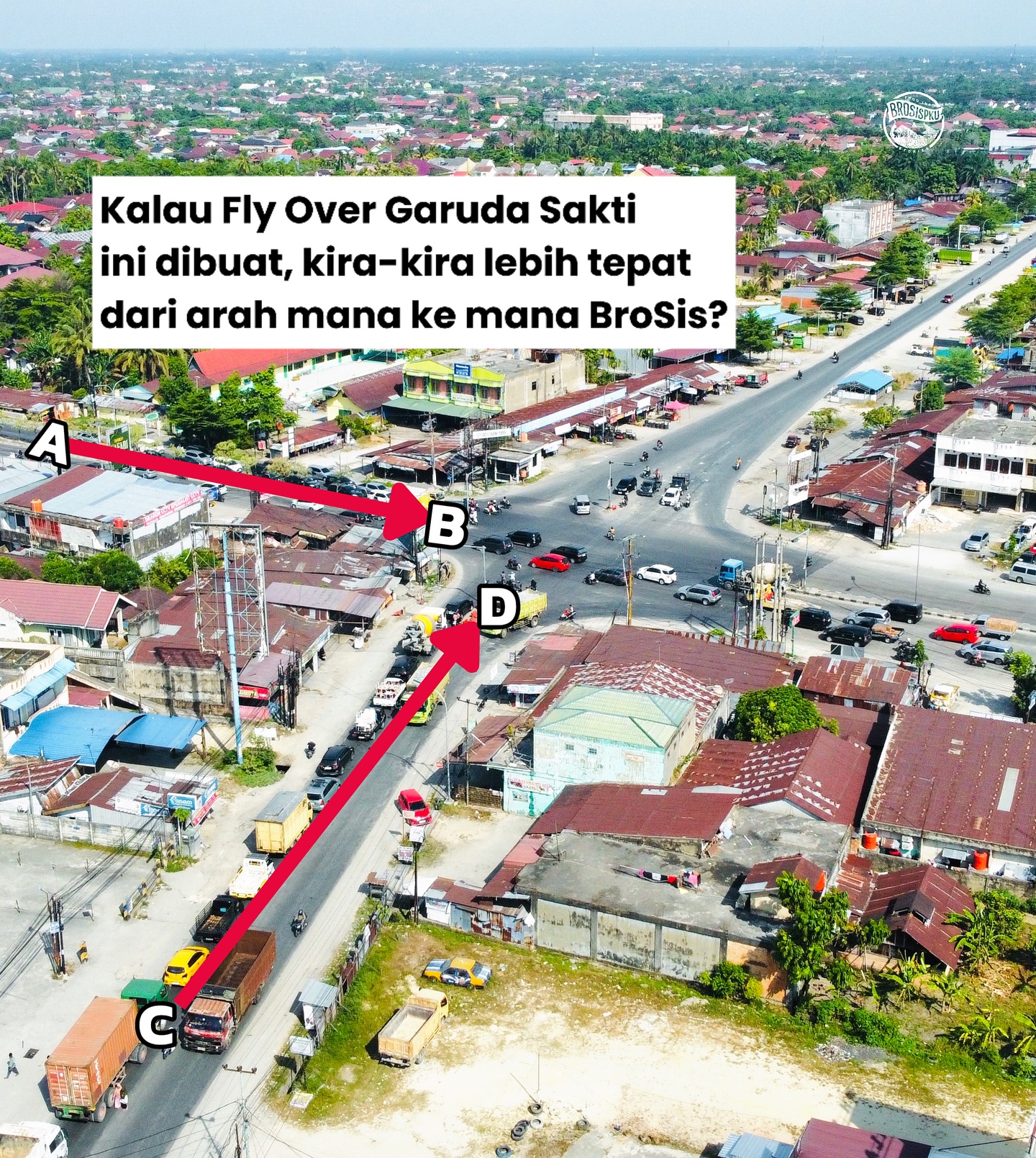 Rute Fly Over Garuda Sakti Pekanbaru