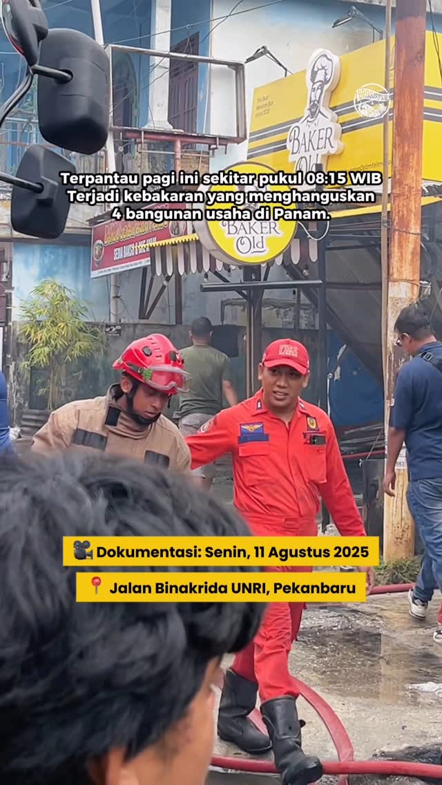 نشوب حريق في شارع بينكرِدا UNRI بيكانبارو