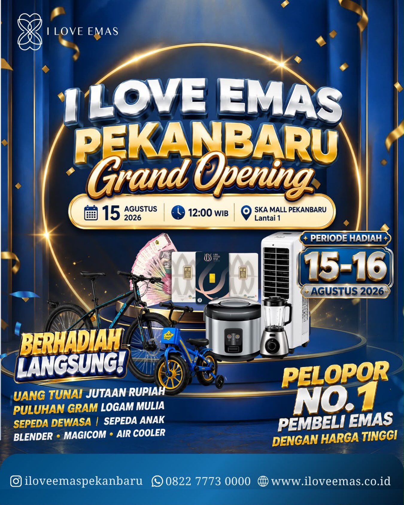 I LOVE EMAS Buka di Pekanbaru di SKA Mall