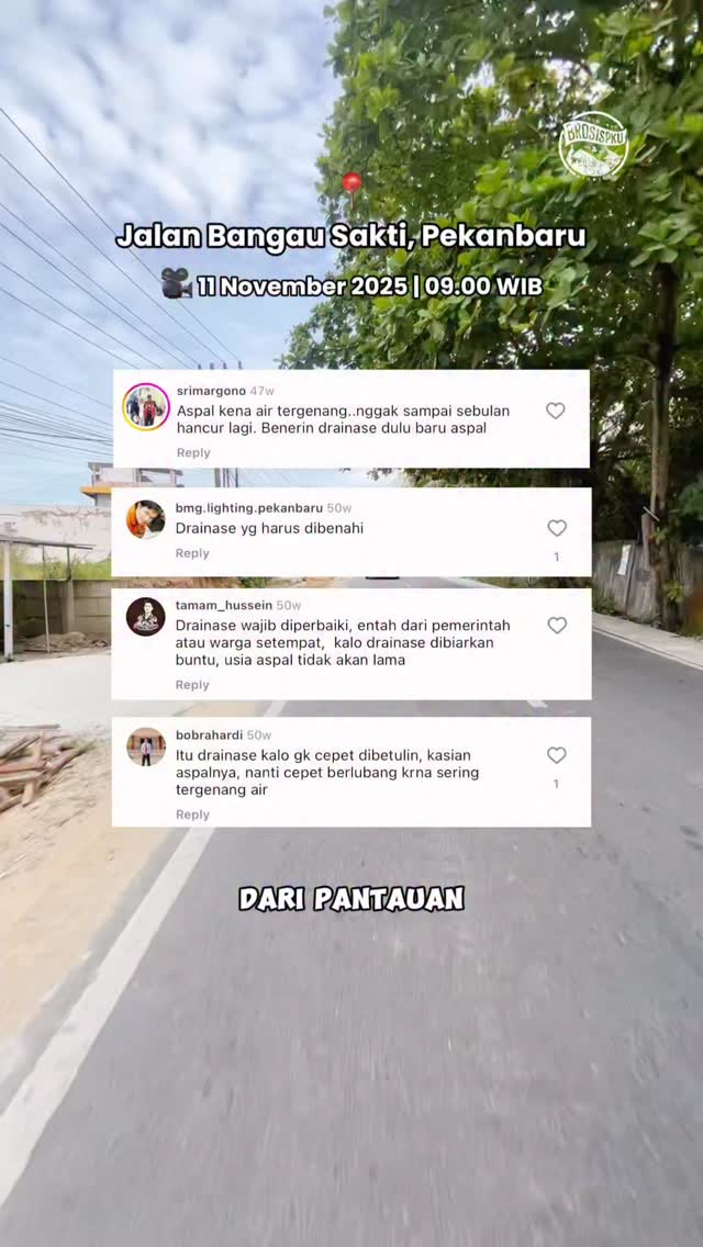 Jalan Bangau Sakti Pekanbaru Kini Mulus