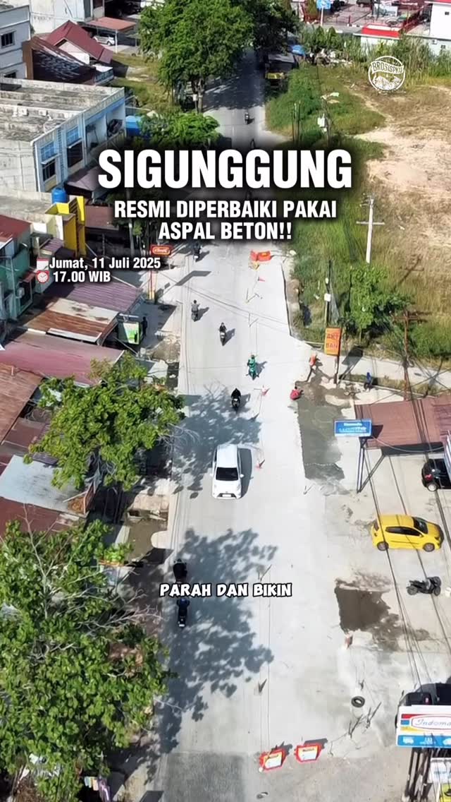 Pekanbaru: Jalan Sigunggung Now Smooth Concrete