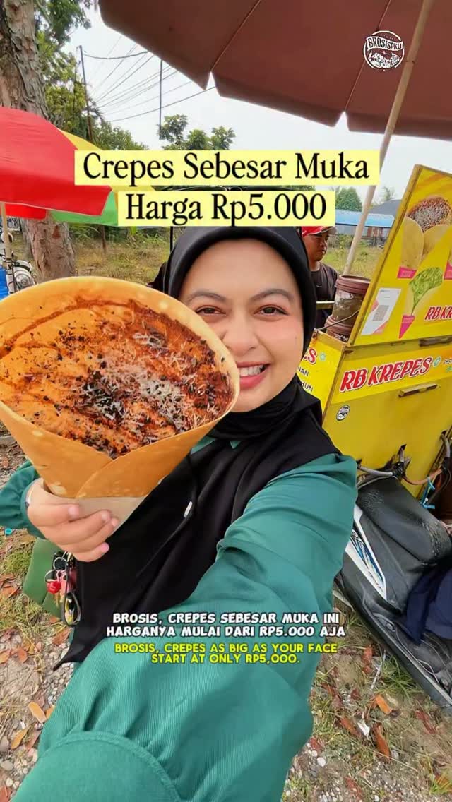 كريب عملاق بـ5,000 روبية في Pekanbaru يجب تجربته