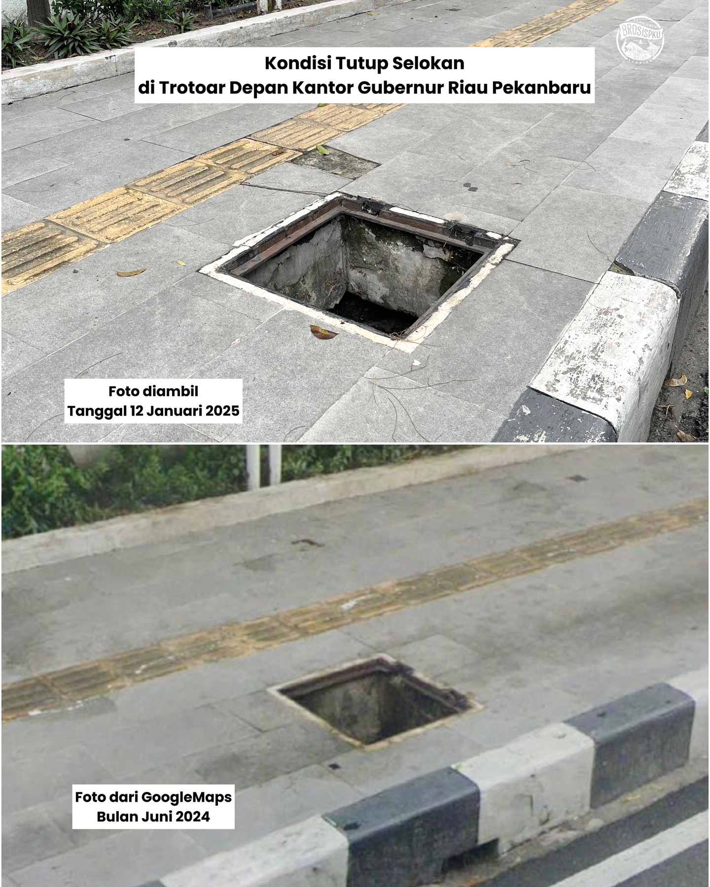 Waspada Selokan Terbuka di Trotoar Pekanbaru