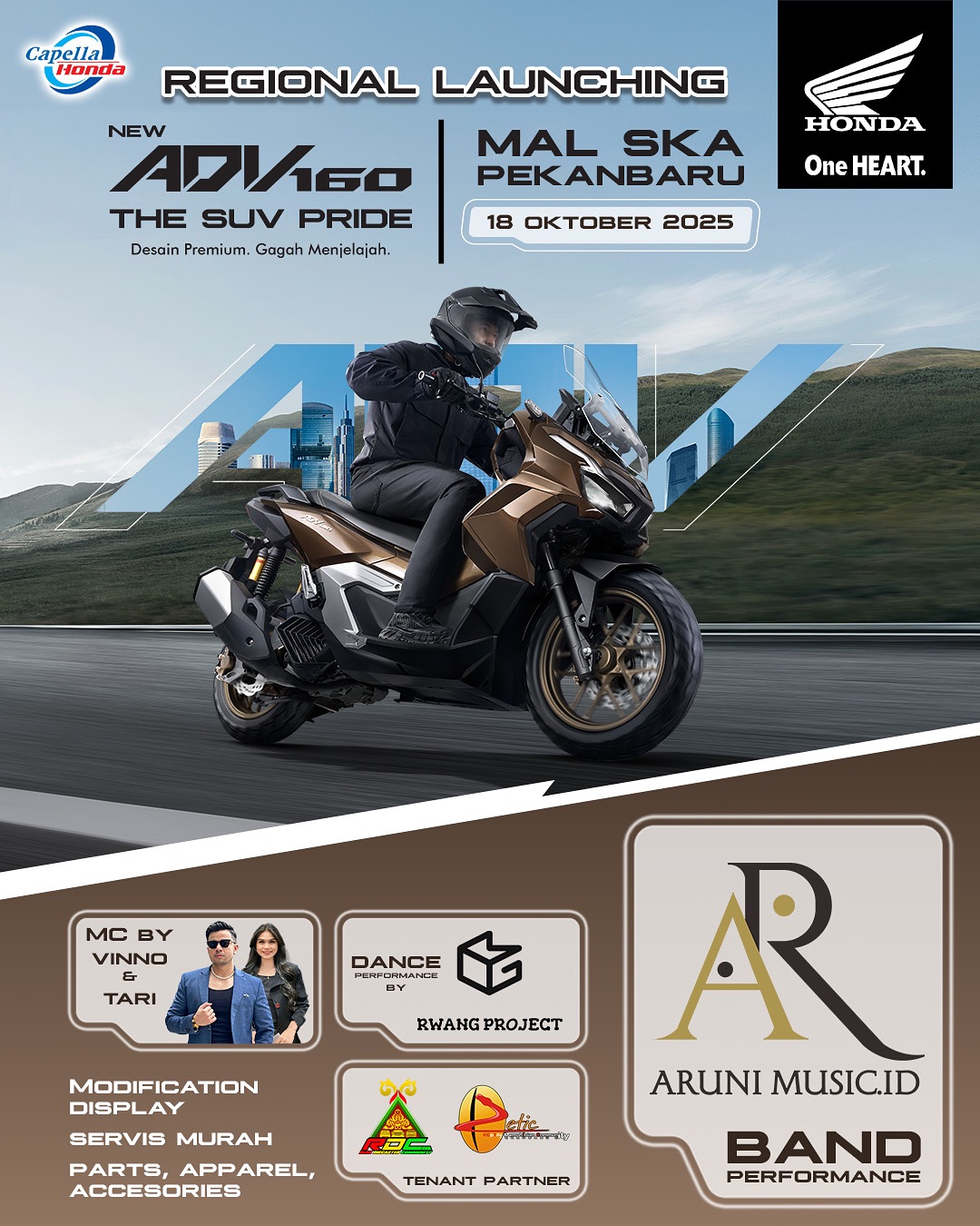 New Honda ADV160 Debut in Pekanbaru