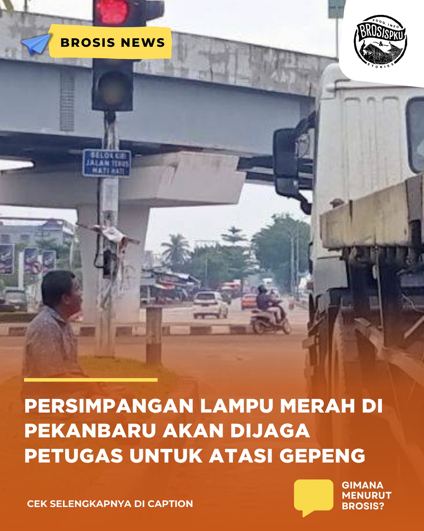 Penertiban Gepeng di Persimpangan Pekanbaru