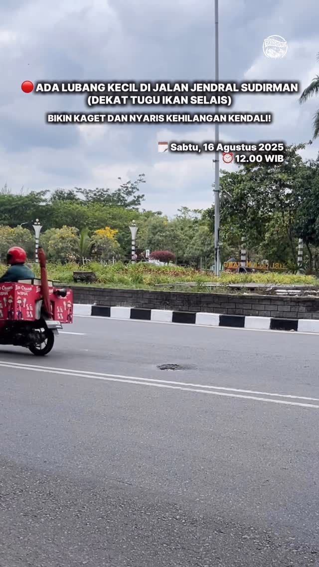 Waspada lubang di Jalan Sudirman Pekanbaru