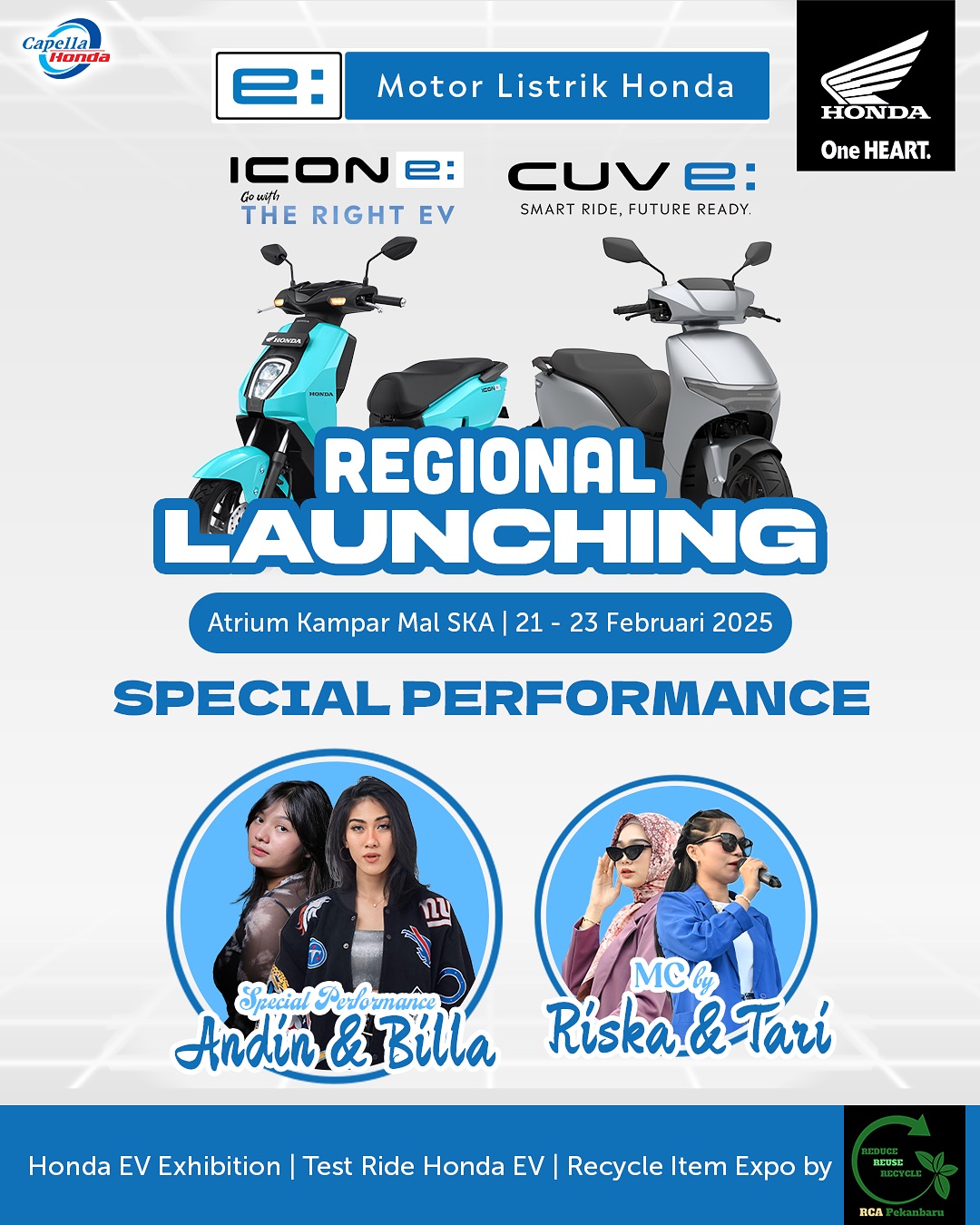 Pelancaran Motosikal Elektrik Honda di Pekanbaru