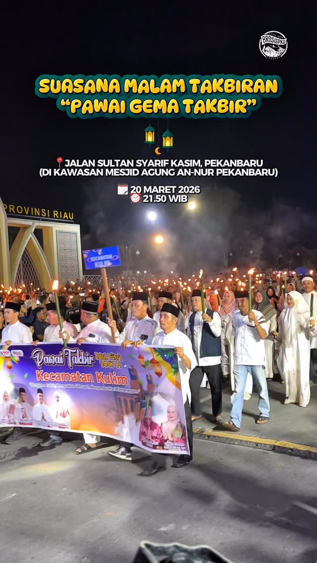 Pawai Malam Takbir Meriah di Pekanbaru