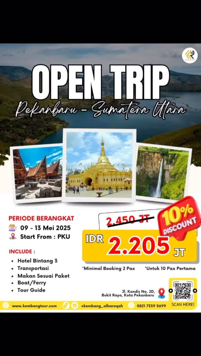 Promo Wisata Sumatera Utara dari Pekanbaru