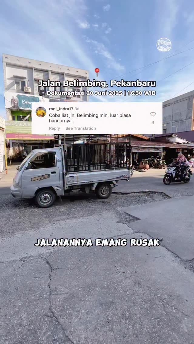 Jalan Belimbing Pekanbaru: Hati-Hati Lubang