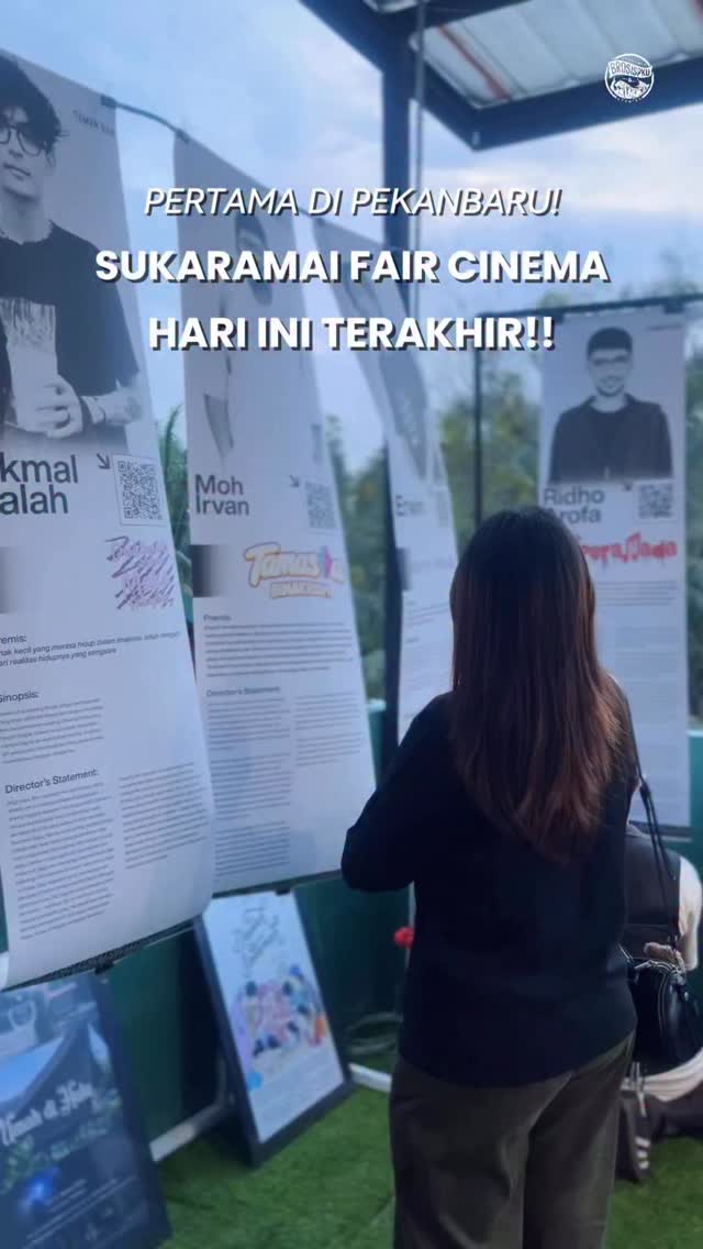 Sukaramai Fair Cinema, Hari ini terakhir☺️‼️

Ayo BroSis, Datang dan ramaikan event yang seru banget ini, kita bisa nonton sambil diskusi bareng🙌🏻

Karena selain ada pemutaran film pendek, juga ada public lecture, project market, serta music performance✨🙌🏻

BroSis yang punya UMKM ,brand, dan perusahaan apapun yang ingin naik kelas bisa support dan nangkring di film film yang akan dibuat loh🤩✨

Yuk BroSis, nanti malam kita ke sini bareng yaaa😍
_
Sukaramai Fair Cinema 2025
@Sukaramaifaircinema
⏰ Acara mulai di Jam 14.00-21.30 WIB
📍 Jalan Gunung Sahilan, Sekitar 100 M dari Jalan Hangtuah. 

✅ GRATIS BIAYA MASUK
_
🔥 Ada apa di Pekanbaru? Cek review @brosispku

🌟 Cek beragam highlight di Instagram @brosispku

🍻 Ingin tampil di brosispku? Hubungi WA tim iklan @brosispku di bio

🌐 Follow juga IG: @brosiskerja @brosisdeal @brosisid @brosisproperty

#BroSisPKUContentDiny #brosispku #pekanbaru #BroSisPKUSukaramaiFairCinema #SukaramaiFairCinema