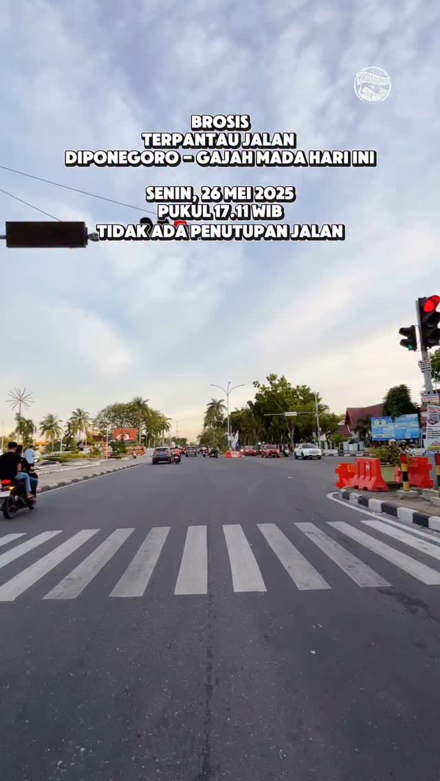 Smooth Traffic on Diponegoro Street in Pekanbaru