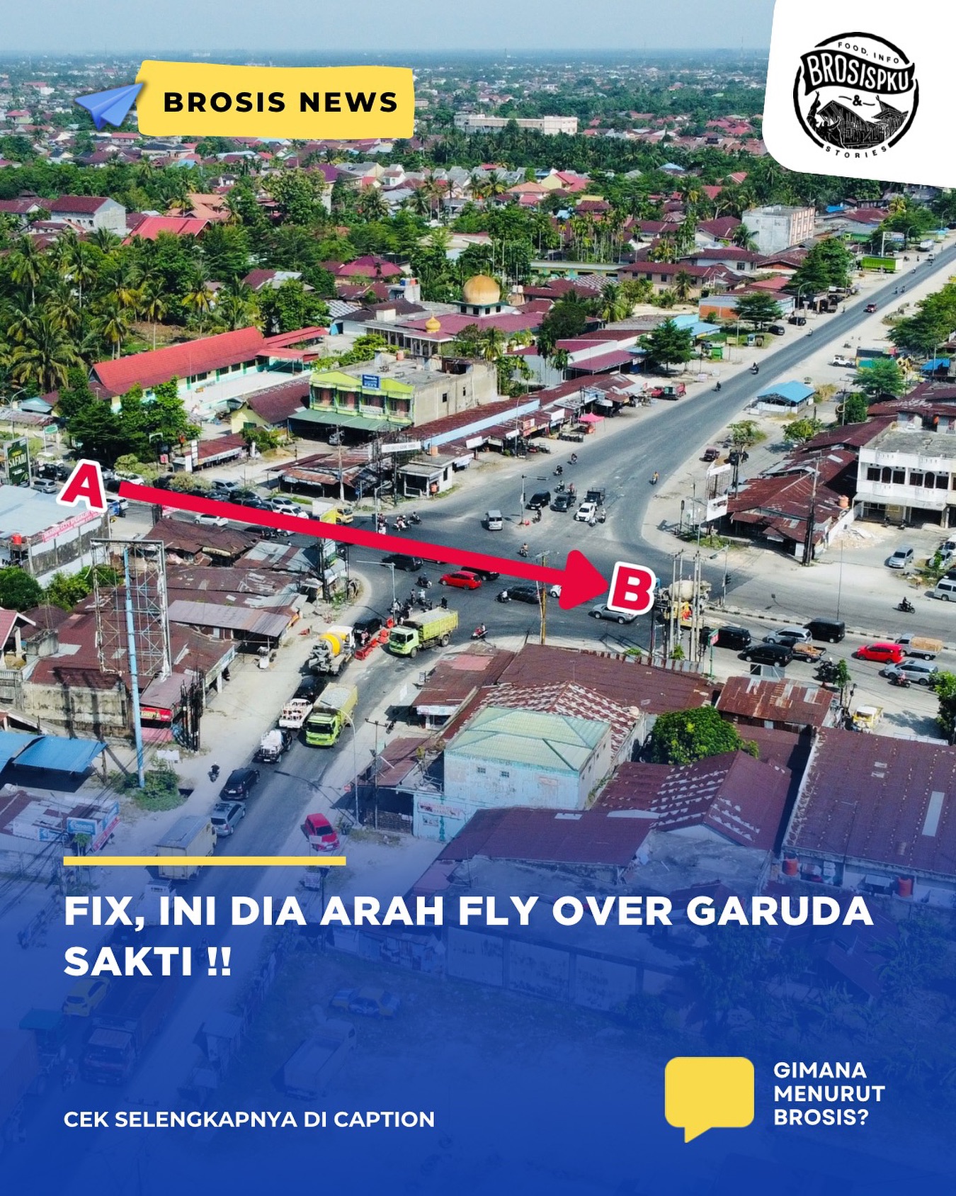 Pekanbaru 가루다삭티 오버패스 계획