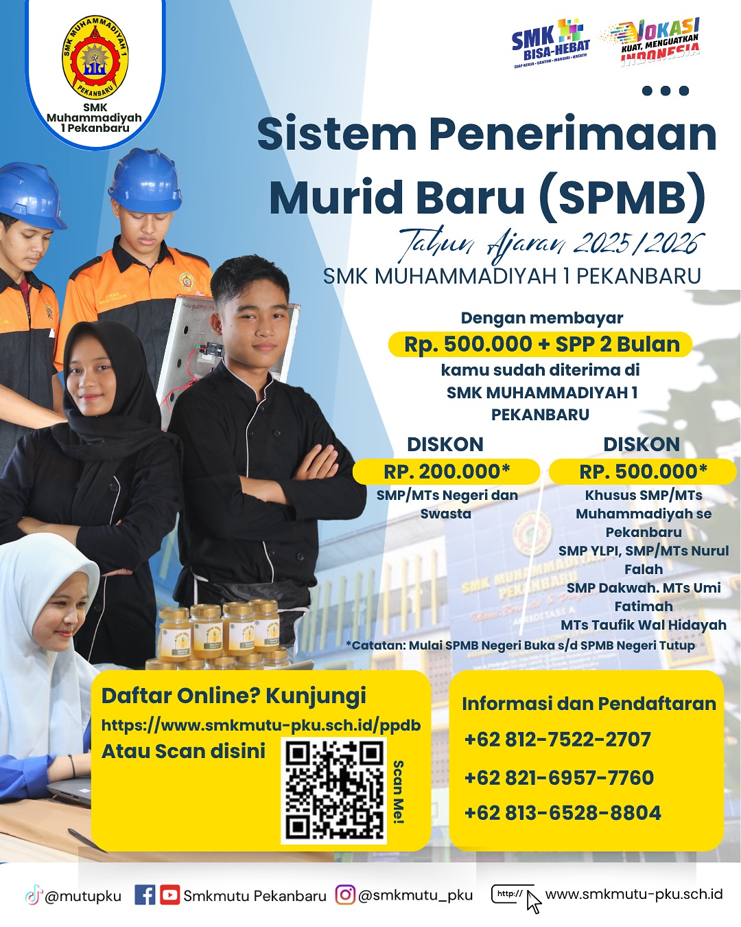 SMK Muhammadiyah 1 Pekanbaru Buka PPDB 2025/2026