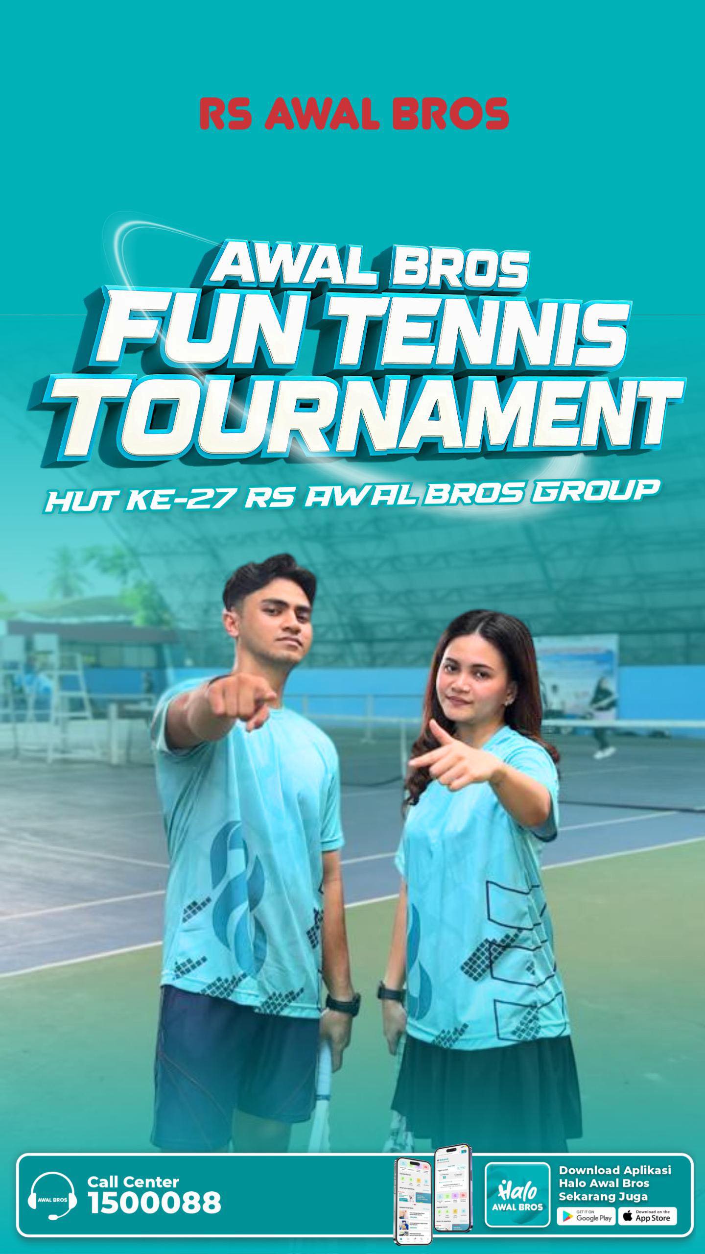 Ikuti Fun Tennis Pekanbaru di RS Awal Bros