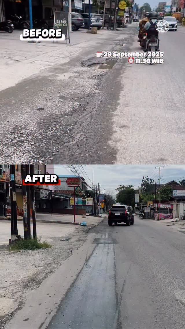 Aspal Baru di Jalan Durian Pekanbaru
